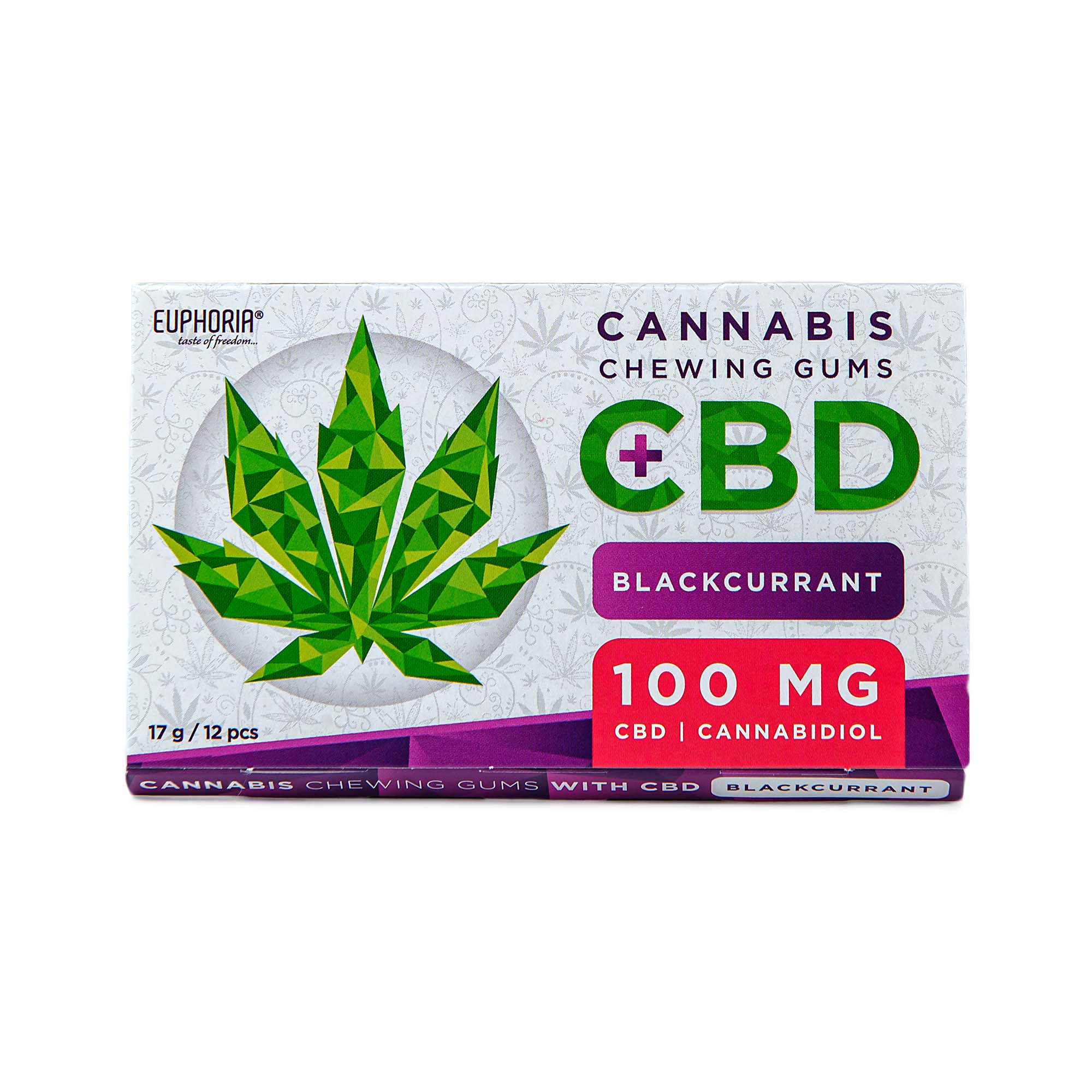 CBD Kaugummi – Schwarze Johannisbeere (100 mg CBD)